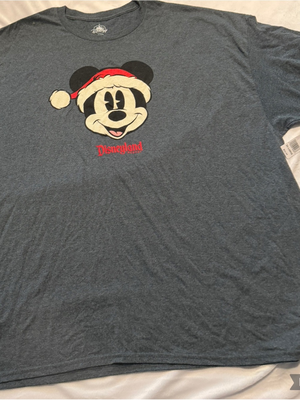 Disney Mickey Mouse Santa Graphic Tee - Blue